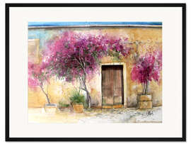 Gerahmter Kunstdruck Bougainvillea auf Mallorca