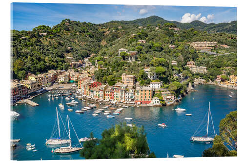 Acrylglas print Harbor of Portofino in Liguria, Italy