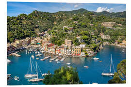 Foam board print Harbor of Portofino in Liguria, Italy