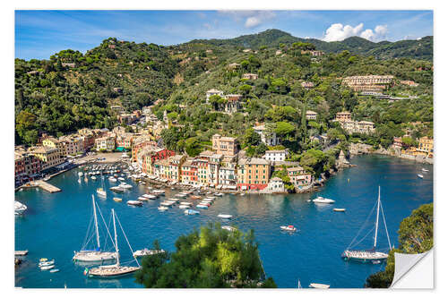 Vinilo para la pared Harbor of Portofino in Liguria, Italy