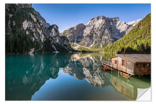 Vinilo para la pared Braies Lake, Dolomites, South Tyrol