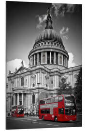 Cuadro de aluminio LONDON St. Paul's Cathedral and Red Bus