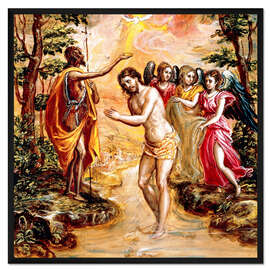 Gerahmter Kunstdruck Taufe Christi