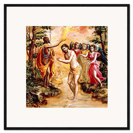 Inramat konsttryck Baptism of Christ