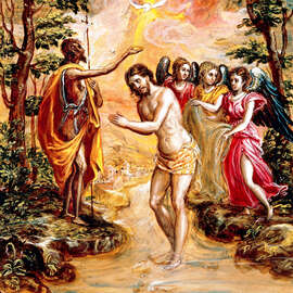 Magnettafel Taufe Christi