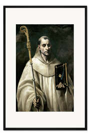 Gerahmter Kunstdruck St. Bernhard von Clairvaux