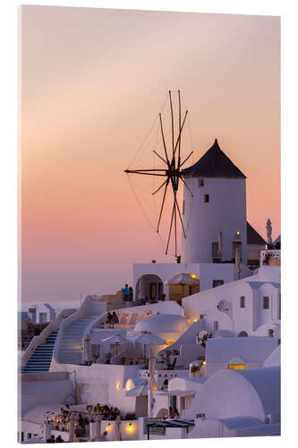 Acrylic print Santorini sunset