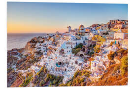 Foam board print Santorini evening