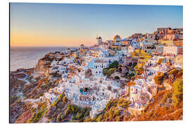 Magnettafel Santorini am Abend