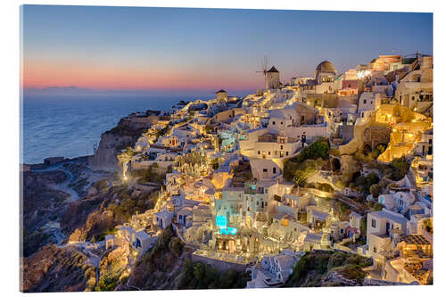 Acrylic print Santorini Lichtermeer