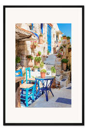 Gerahmter Kunstdruck Griechische Gemütlichkeit