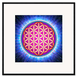 Kunsttryk i ramme Flower Of Life - Primal Energy