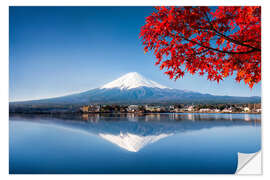 Wall sticker Mount Fuji and Lake Kawaguchiko in autumn