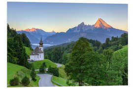 Tableau en PVC Maria Gern and Watzmann near Berchtesgaden in summer