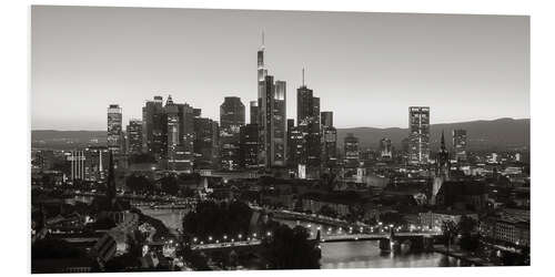 PVC-tavla Frankfurt skyline black and white