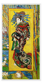 Wandbild  Japonaiserie: Kurtisane oder Oiran - Vincent van Gogh