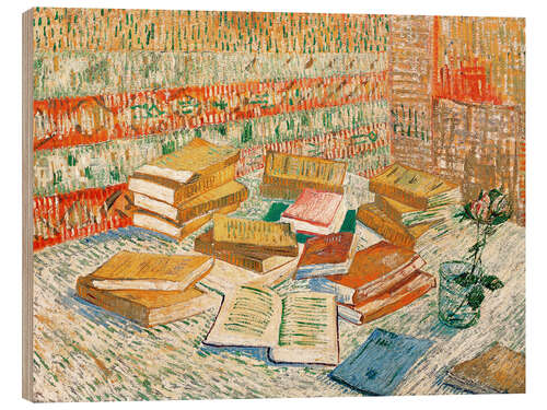 Wood print The Yellow Books