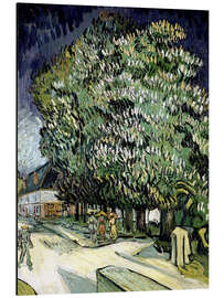 Alubild Kastanienbäume in der Blüte - Vincent van Gogh