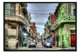 Gerahmter Kunstdruck In den Staßen von Havanna