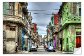 Selvklebende plakat In the streets of Havana