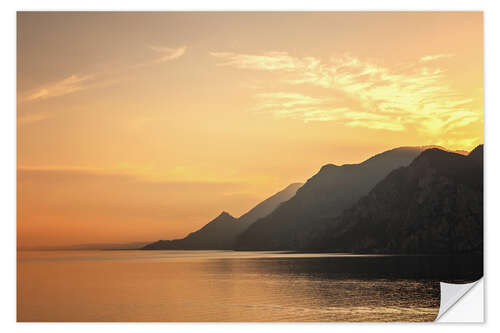 Selvklebende plakat lake Garda Italy