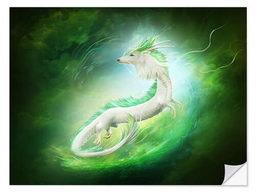 Wall sticker White dragon