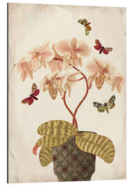 Magnettafel Vintage Stillleben mit Orchidee