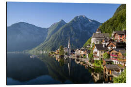 Tableau en aluminium Hallstatt dans le Salzkammergut en Autriche