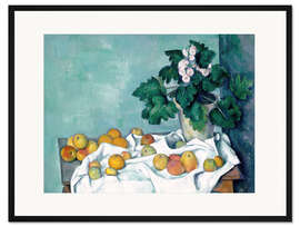 Gerahmter Kunstdruck Stillleben mit Äpfeln und Primeln