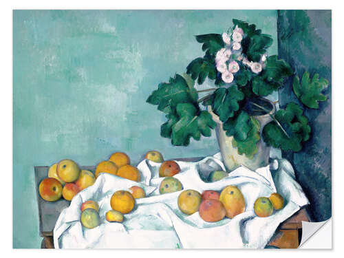 Sisustustarra Still Life with Apples and a Pot of Primroses