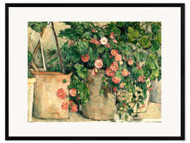 Impresión de arte enmarcada Still life with petunias