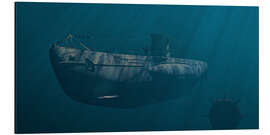 Cuadro de aluminio  Submarino 1941, detrás de la línea enemiga - Peter Weishaupt