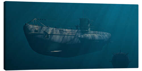 Canvas print Submarine 1941, Behind Enemy Lines