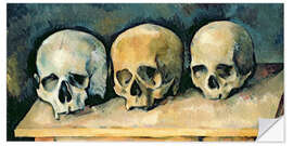 Selvklæbende plakat Still Life, Three Skulls