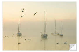 Wall sticker A misty morning over Lake Windermere Lake District