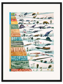 Gerahmter Kunstdruck Dinosaurier und Erdgeschichte