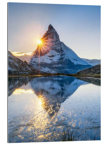 Gallery Print Riffelsee und Matterhorn in den Schweizer Alpen