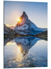 Magnettafel Riffelsee und Matterhorn in den Schweizer Alpen