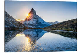 Gallery print Riffelsee and Matterhorn in the Swiss Alps