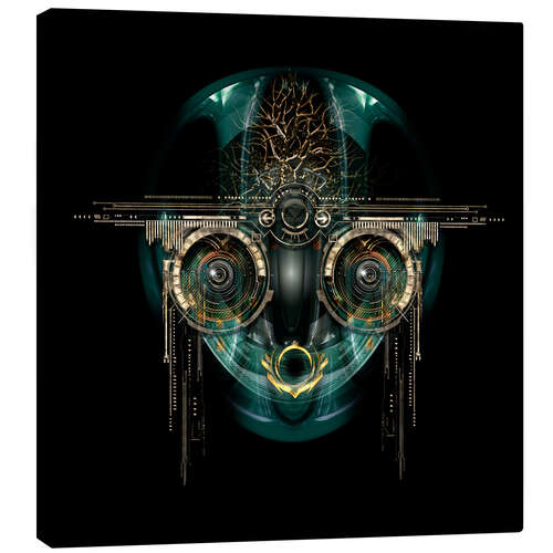 Canvas print futuristic cyborg face