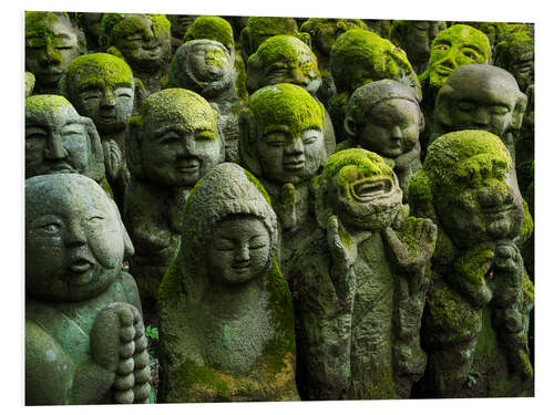 Foam board print Buddhist statues in Otagi nenbutsu-ji in Kyoto, Japan