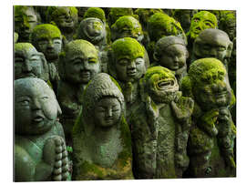 Galleritryk Buddhist statues in Otagi nenbutsu-ji in Kyoto, Japan