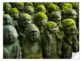 Vinilo para la pared Buddhist statues in Otagi nenbutsu-ji in Kyoto, Japan