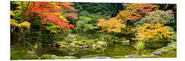 Foam board print Japanese garden in autumn