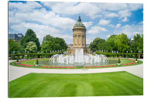 Tableau en plexi-alu Water Tower in Mannheim, Germany