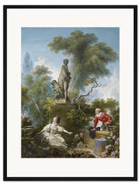 Gerahmter Kunstdruck Der Fortschritt der Liebe: Die Verabredung