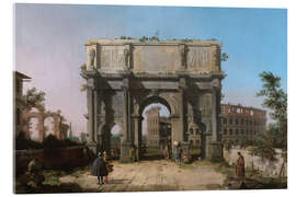 Akrylglastavla  Arch of Constantine with the Colosseum - Antonio Canaletto