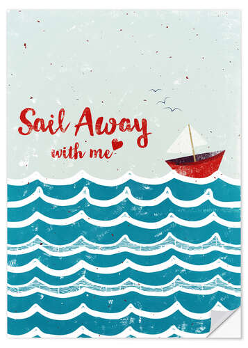 Selvklæbende plakat Sail Away With Me