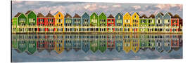 Aluminiumtavla The Colourful Houses of Houten, Netherlands - Sabine Wagner