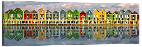 Canvas print The Colourful Houses of Houten, Netherlands